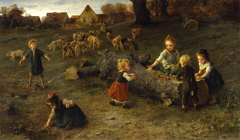 Ludwig Knaus: Kindervergnügen im Sand, 1873