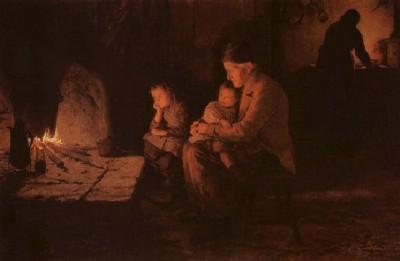 Albert Anker: Bei den Gro&szlig;eltern, 1892