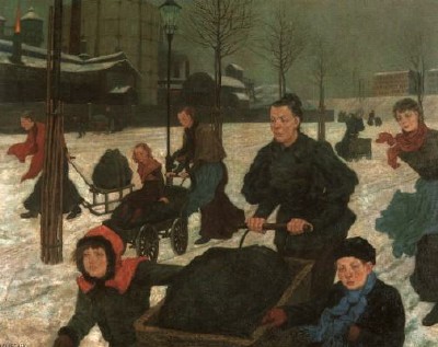 Hans Baluschek: Kohlenfuhren, 1901