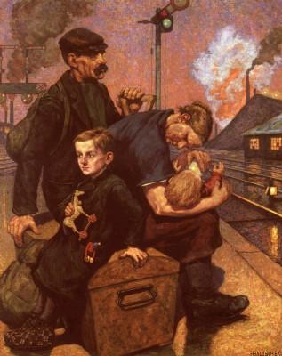 Hans Baluschek: Die Auswandernden, 1924