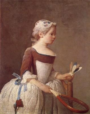 Jean-Baptist Chardin: Das M&auml;dchen mit dem Federball, 1737