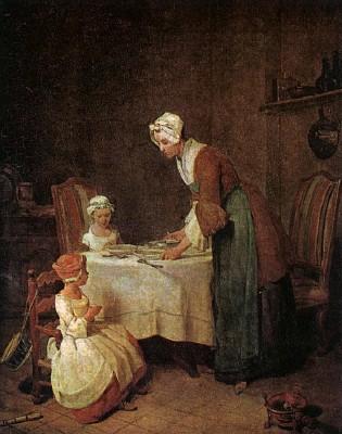 Jean-Baptist Chardin: Das Tischgebet, 1740