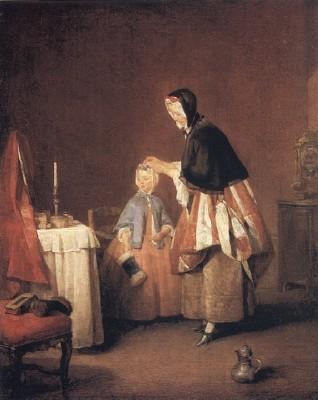 Jean-Baptist Chardin: Die Morgentoilette, um 1740