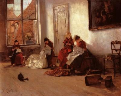 Gotthardt Kuehl: Waisenkinder in L&uuml;beck, 1884