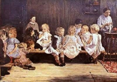 Max Liebermann: Kleinkinderschule (2.Fassung), 1879/80