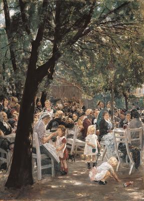 Max Liebermann: M&uuml;nchner Biergarten, 1884