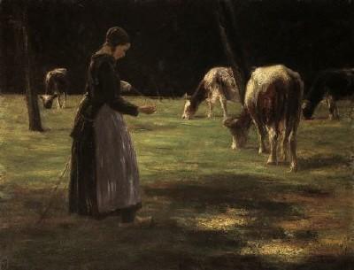 Max Liebermann: Die Kuhhirtin, 1890/94