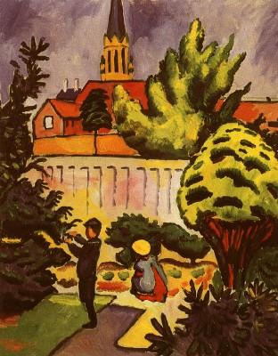 August Macke: Kinder im Garten, 1912