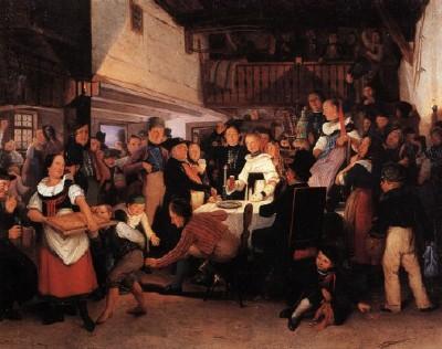 Carl Schr&ouml;der: Bauernhochzeit in Lehre