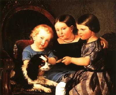 Peter Schwingen: Die Kinder von Ernst Eugen de Weerth, um 1850