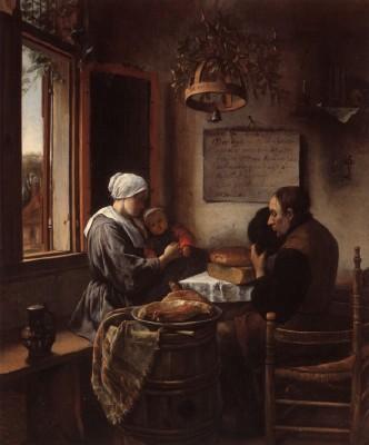 Jan Steen: Das Tischgebet, 1660