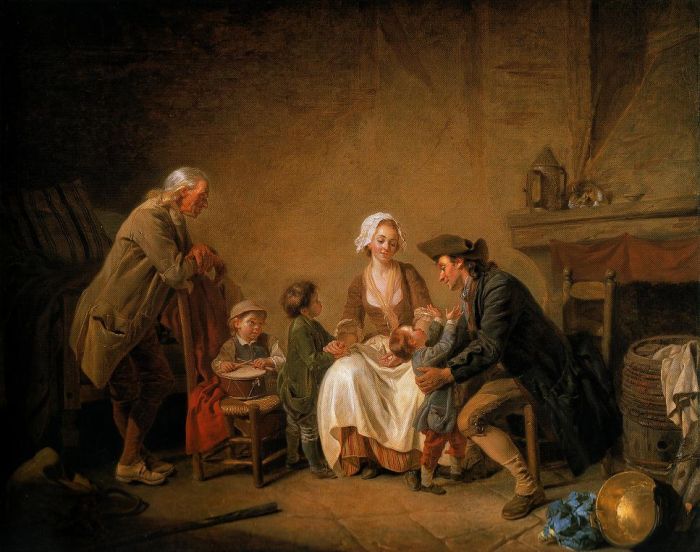 &Egrave;tienne Aubry: V&auml;terliche Liebe, um 1775