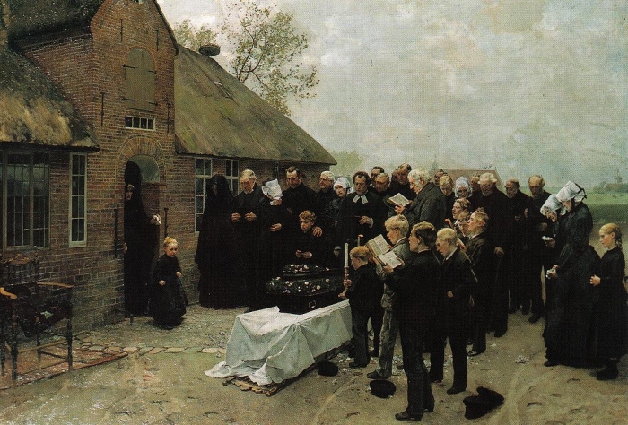 Christian Ludwig Bokelmann: Nordfriesisches Begr&auml;bnis, 1887