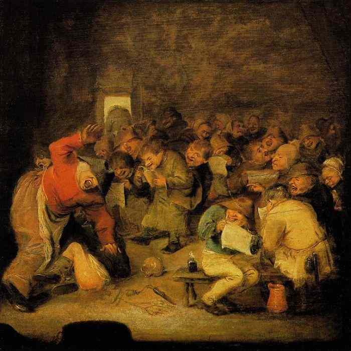 Nach Art des Adriaen Brouwer: Die Schule, 17.Jh.