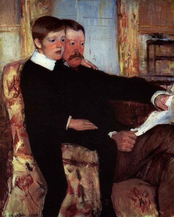Mary Cassatt: Portrait von Alexander Cassat und seinem Sohn, 1884