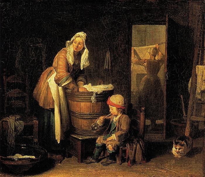 Jean-Baptist Chardin: Die Wäscherin, um 1733