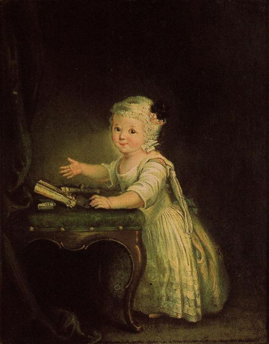 Daniel Chodowiecki: Die zweij&auml;hrige Jeanette, 1762/63