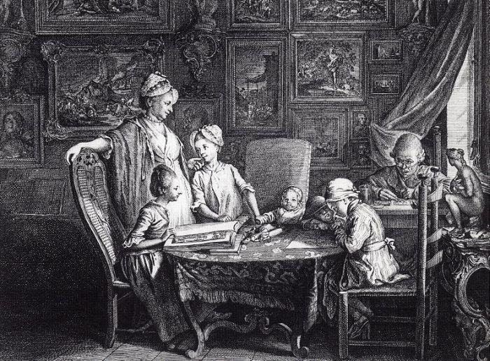 Daniel Chodowiecki: Cabinet d'un peintre, 1771
