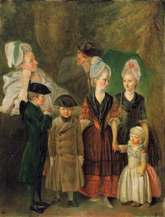 Daniel Chodowiecki: Die Familie im Tiergarten, 1772