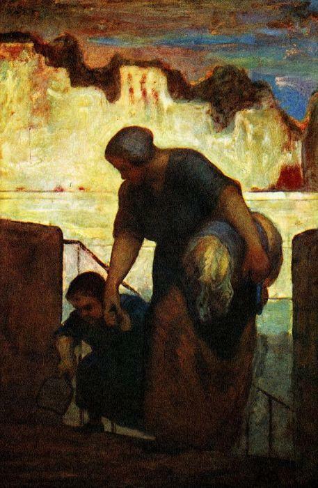 Honor&eacute; Daumier: Die W&auml;scherin, 1863