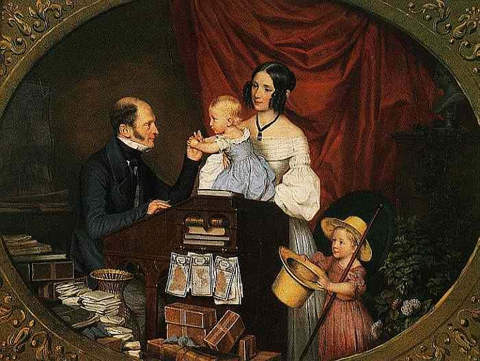 Samuel Friedrich Diez: Der Kaufmann Tilman Grommé und seine Familie, 1842