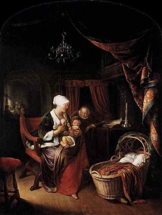 Gerard Dou: Die junge Mutter, um 1660
