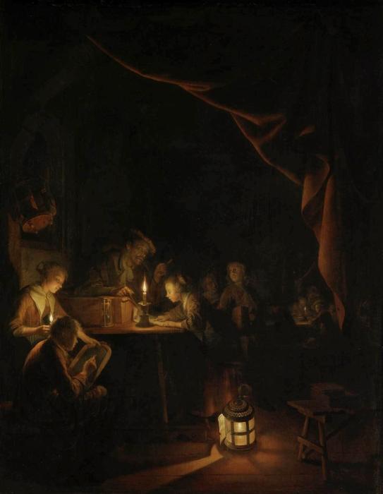 Gerard Dou: Die Abendschule, um 1660/65