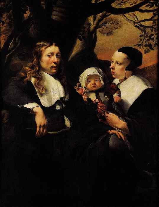 Karel Dujardin: Familiengruppe, 1660er Jahre