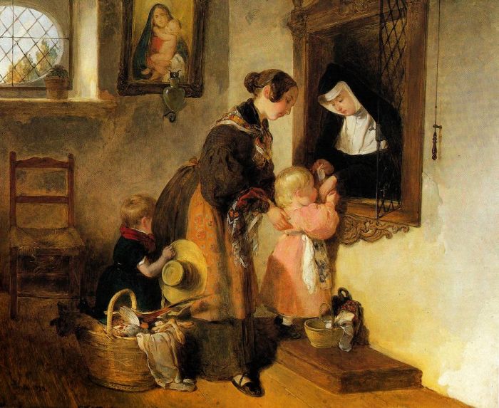 Peter Fendi: Der Besuch bei der Nonne, 1838
