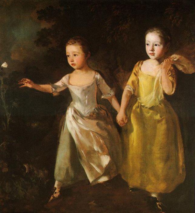 Thomas Gainsborough: Die T&ouml;chter des Malers, einen Schmetterling jagend, 1756