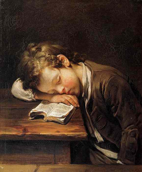 Jean-Baptiste Greuze: Der schlafende Schuljunge, 1755