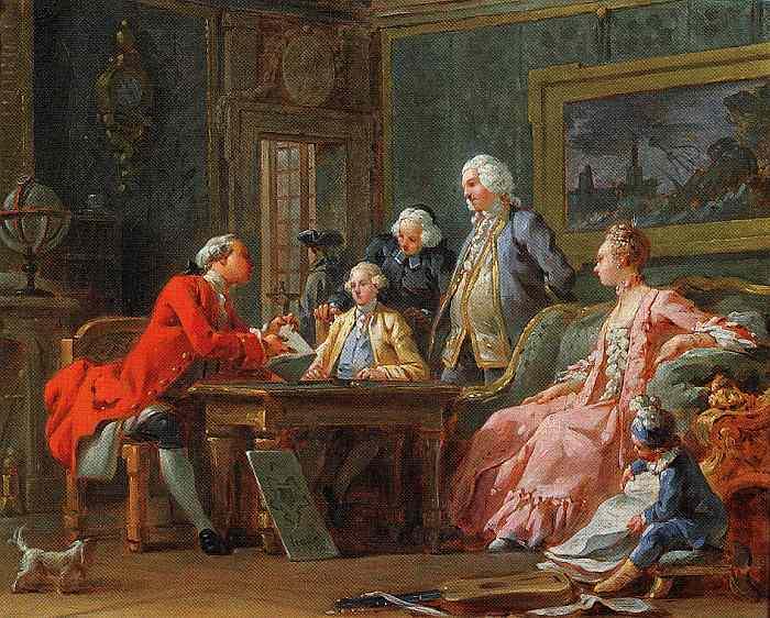 Noël Hallé: Die Erziehung bei den Reichen, 1765