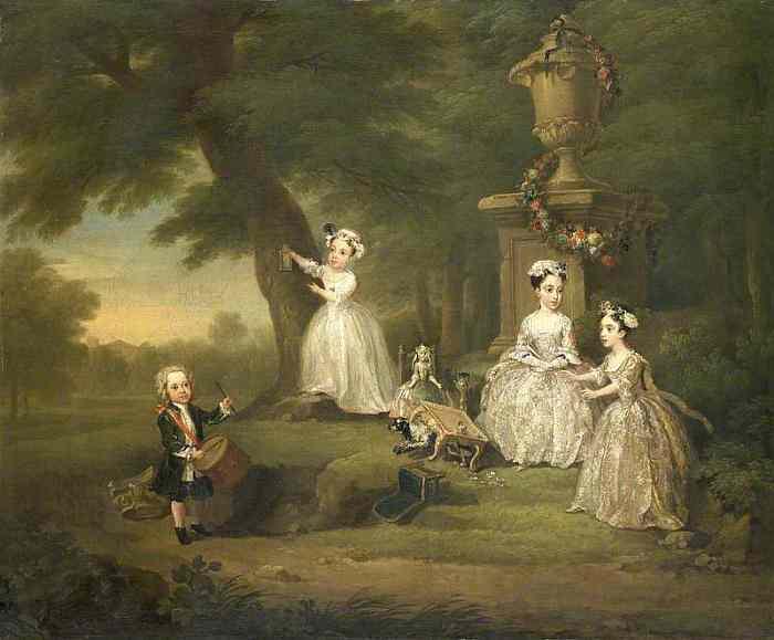 William Hogarth: Eine Kindergesellschaft, 1730