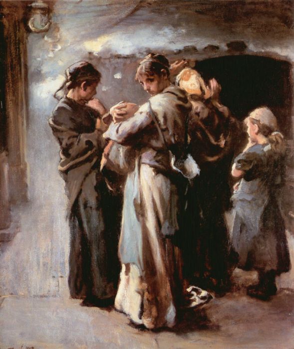 Frank Holl: Abschied von der Heimat, 1877