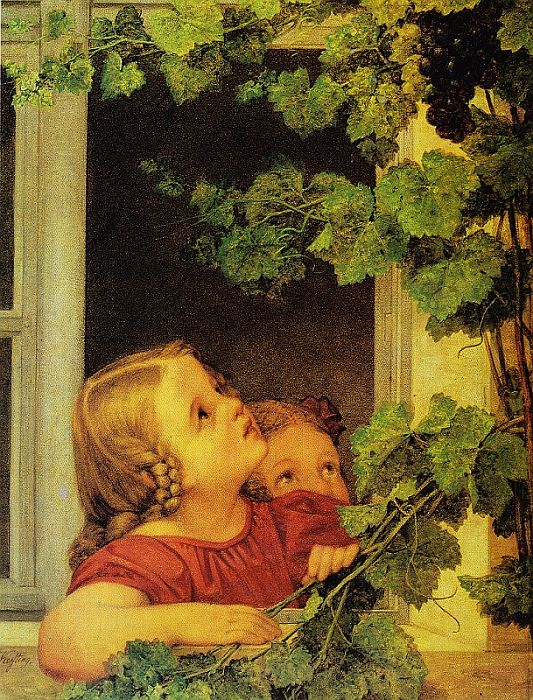 Georg Friedrich Kersting: Kinder am Fenster, um 1843