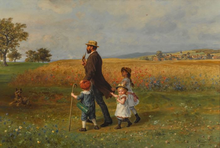 Ludwig Knaus: Sonntäglicher Spaziergang, 1889