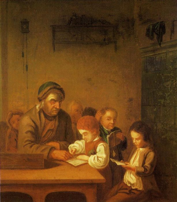 Johannes K&ouml;lla: Die Dorfschule, 18.Jh.