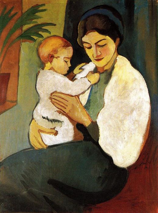 August Macke: Mutter und Kind, 1910