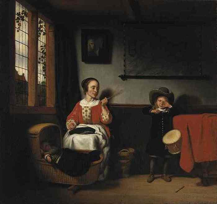 Nicolaes Maes: Der unartige Trommler, um 1655