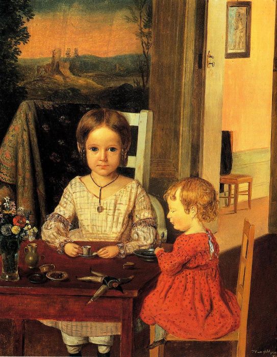 Heinrich August Mansfeld: Die Puppenjause, 1844