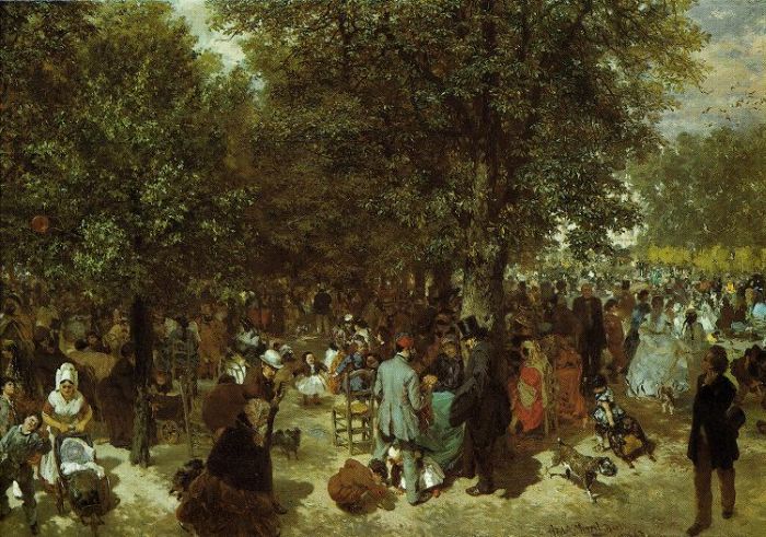 Adolph von Menzel: Ein Nachmittag im Tuileriengarten, 1867