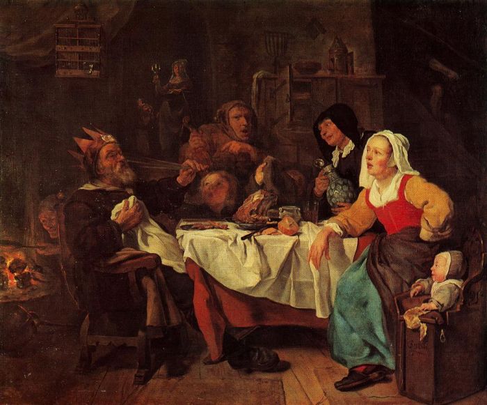 Gabri&eacute;l Metsu: Das Bohnenfest, um 1650-55