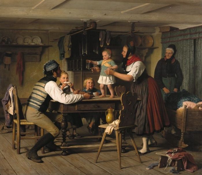 Eduard Meyerheim: Der erste Schritt, 1858
