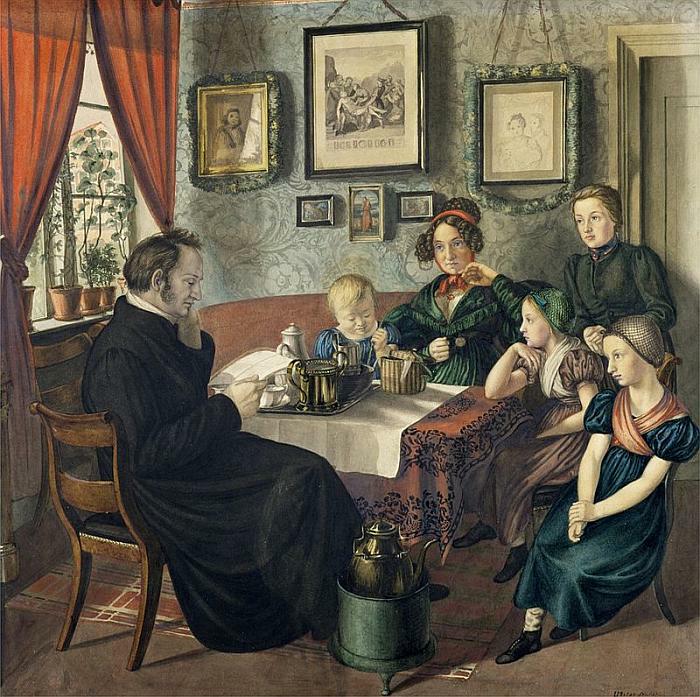 Carl Julius Milde: Pastor Johann Wilhelm Rautenberg und Familie, 1833