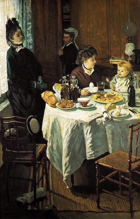 Claude Monet: Fr&uuml;hst&uuml;cksszene im Zimmer, 1868