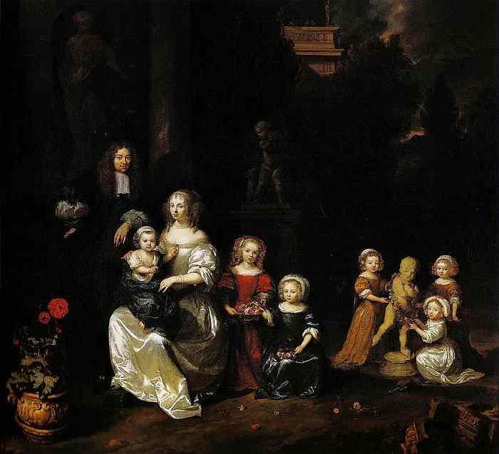 Caspar Netscher: Porträt der Familie eines Juristen, 1667