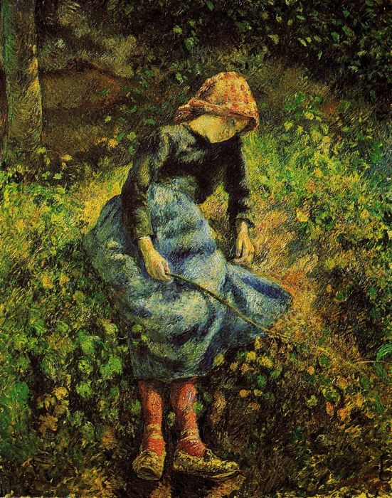 Camille Pissarro: Die Sch&auml;ferin (M&auml;dchen mit Stock), 1881