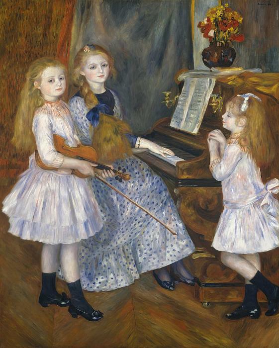 Pierre-August Renoir: Die Töchter von Catulle Mendés am Klavier, 1888