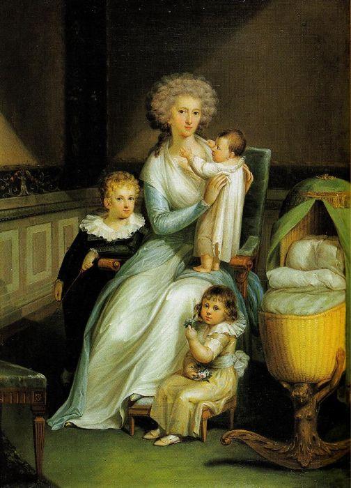 Johann Christoph Rincklake: Theresia Caroline Freifrau von Landsberg-Velen mit ihren Kindern, 1792