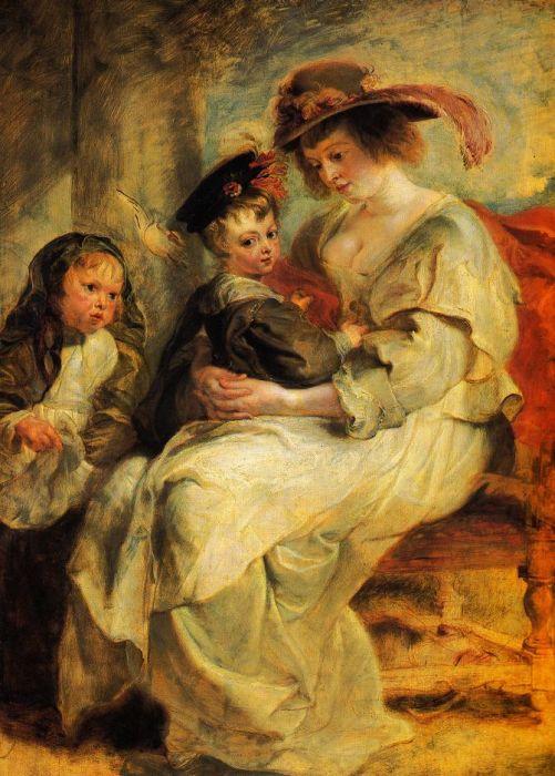 Peter Paul Rubens: Hélène Fourment und ihre Kinder, 1636/37